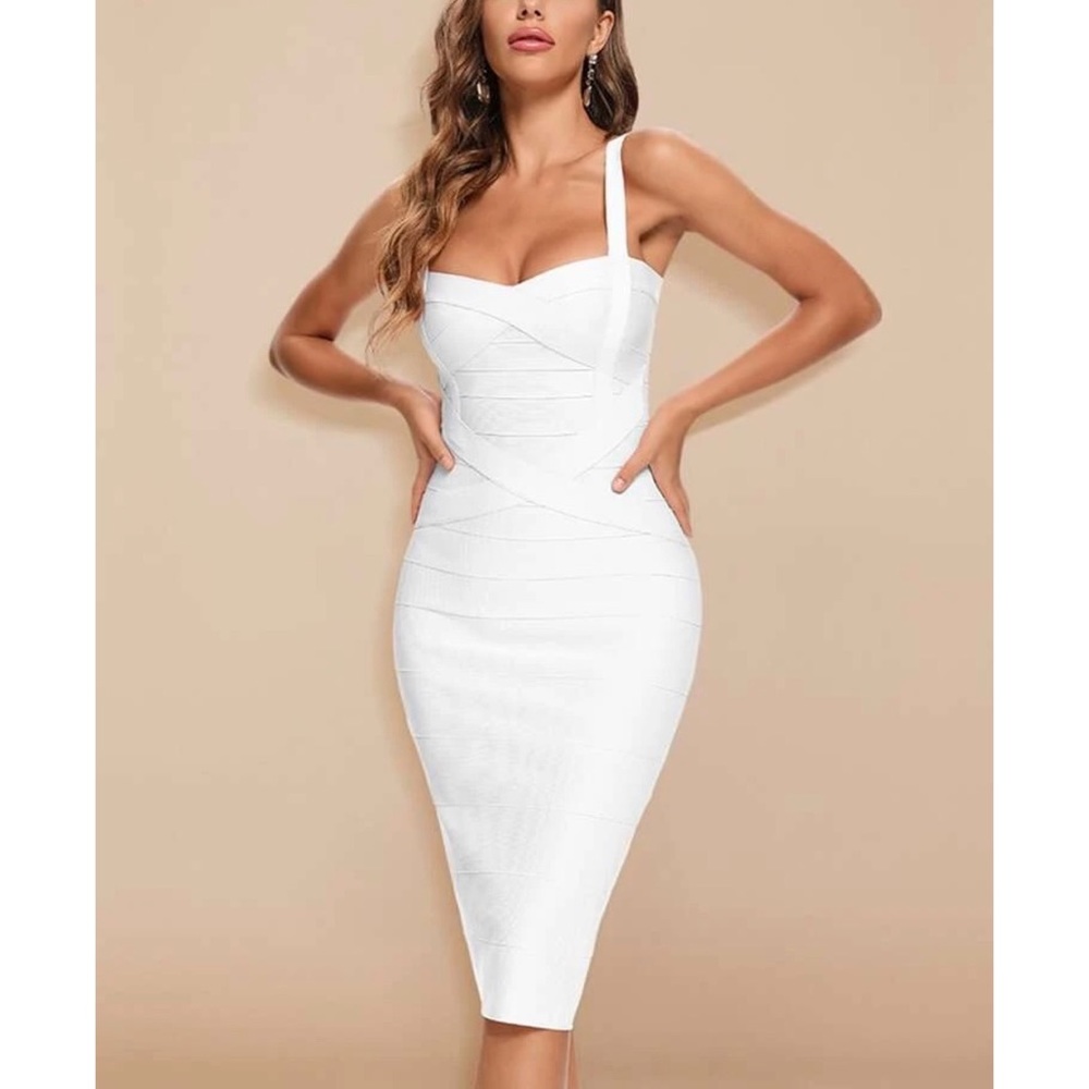 Monrow Solid Zip Back Bandage Dress